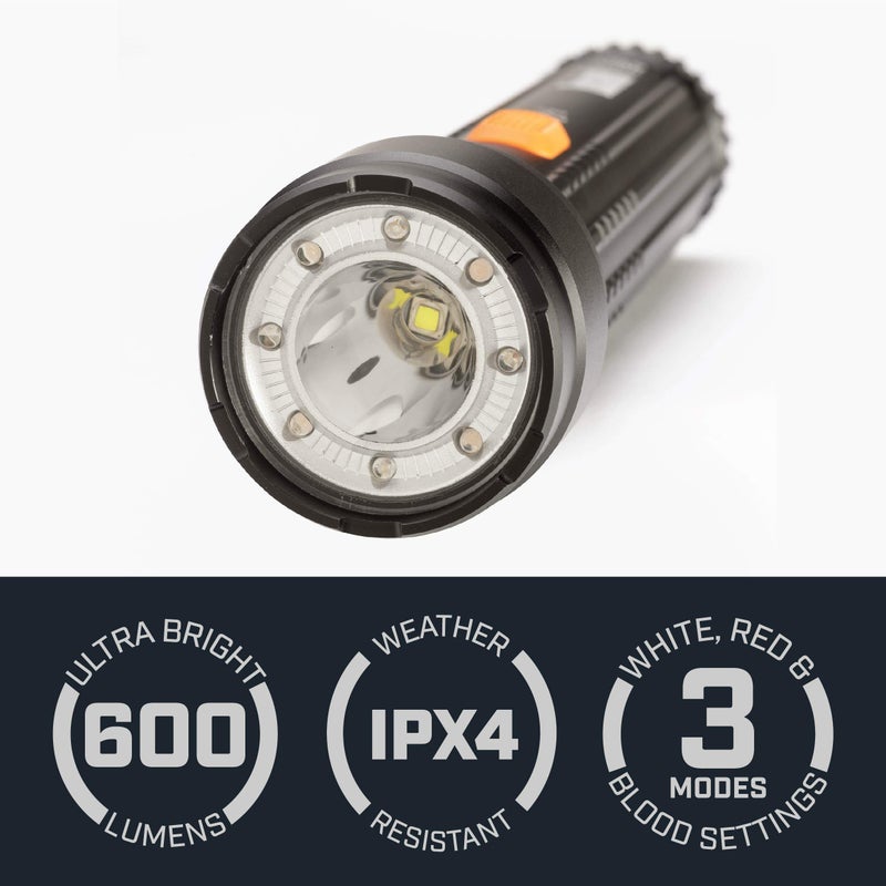 Bushnell Flashlight TRKR 600 Lumen | Multi-Color LED Tactical Flashlights, Battery Powered Lights for Camping, Hunting, Hiking, Emergency, & Outdoor - Image 3